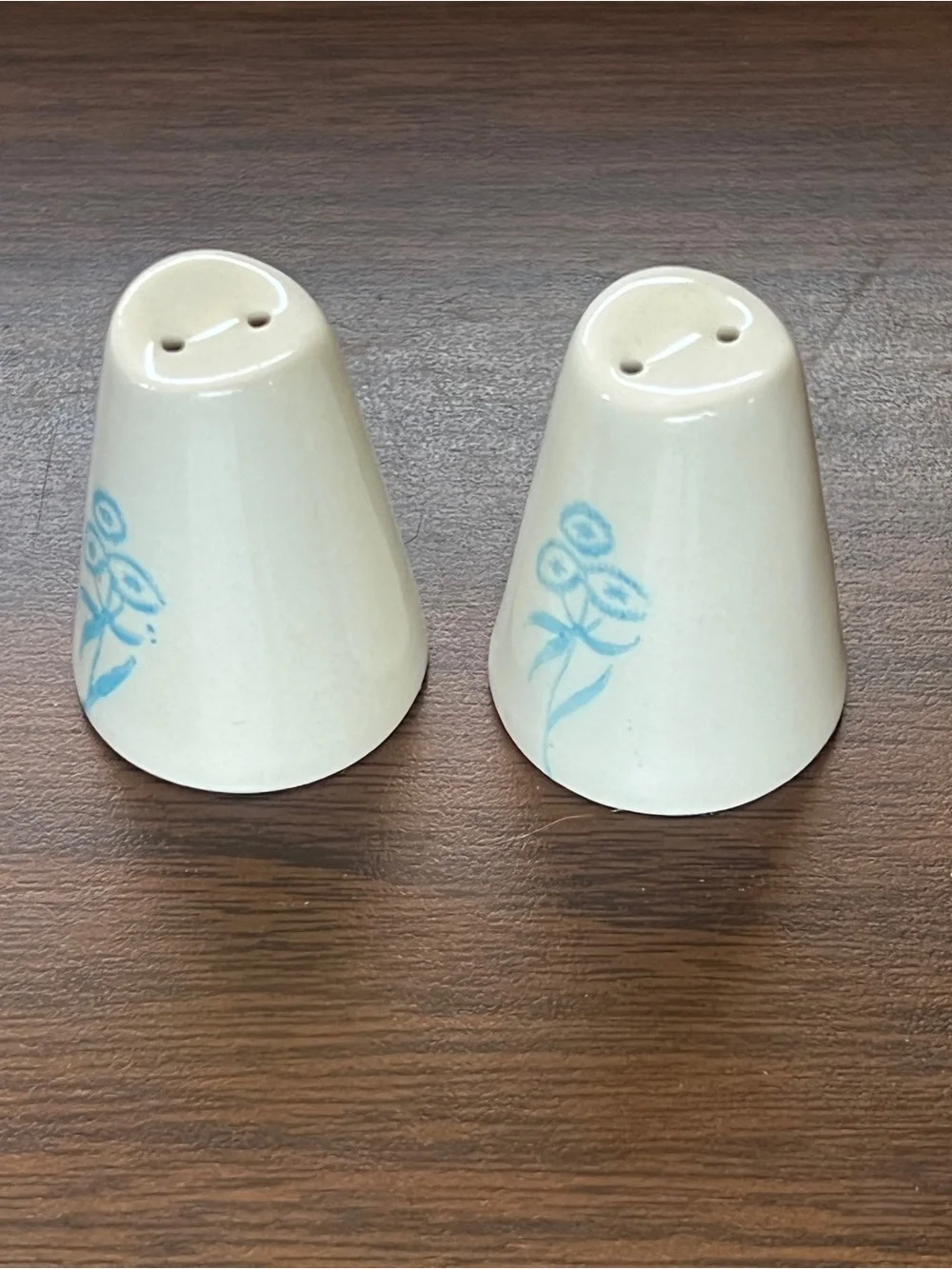 Vintage Mid-century Small Ceramic Salt and Pepper Shakers